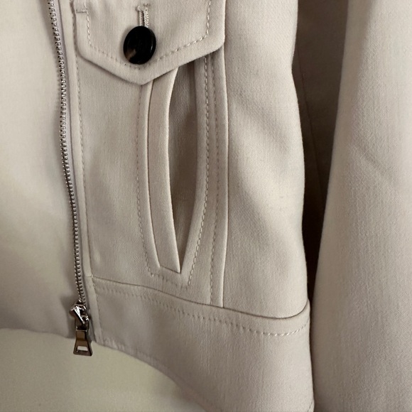 Ann Taylor Petite double knit moto jacket. - Picture 9 of 10